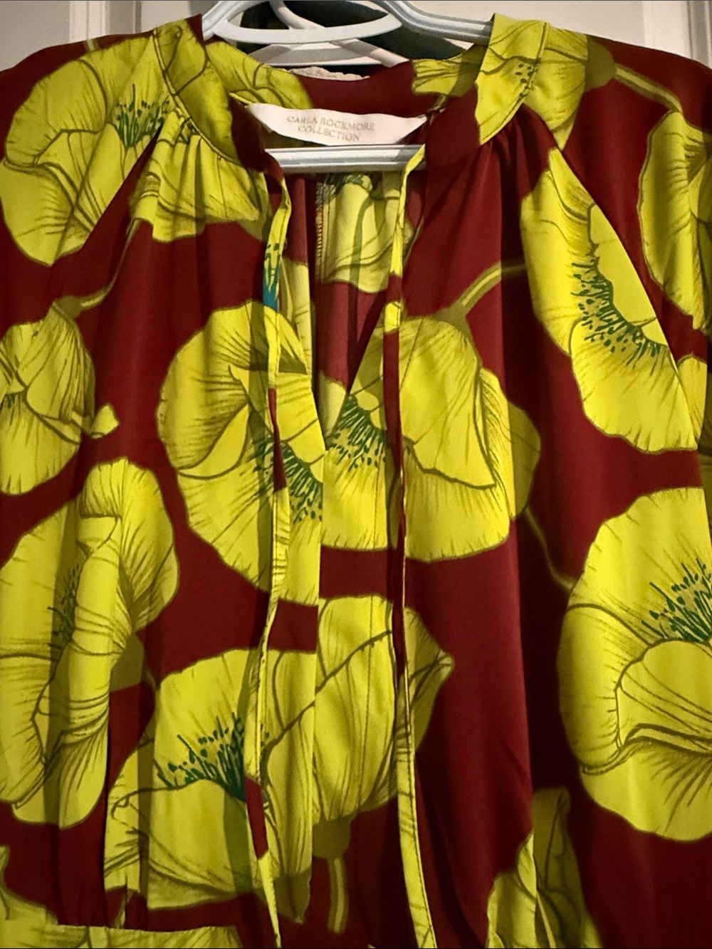 Carla Rockmore collection S Bright Floral Print Long Sleeve Maxi Dress